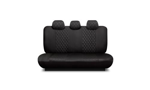 Чехлы Autoprofi Excellent, для переднего и заднего ряда, экокожа, черный цвет, 11 предметов, арт. EXL-1103G BK/BK