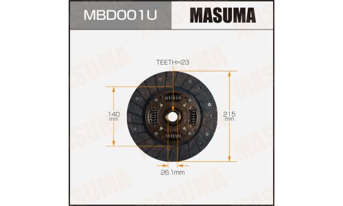Диск сцепления Masuma (215х140х23х26.1мм), арт. MBD001U