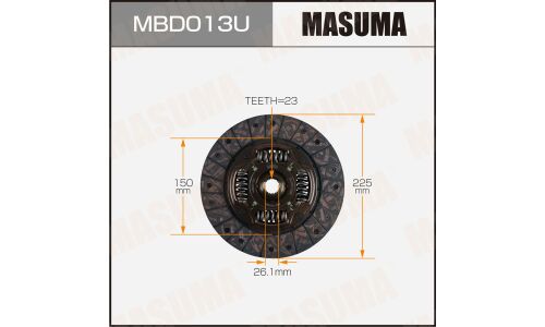 Диск сцепления Masuma, арт. MBD013U