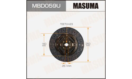 Диск сцепления Masuma (250х160х23х26.1мм), арт. MBD059U