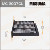 Фильтр салонный Masuma угольный, арт. MC-2007CL