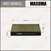 Фильтр салонный Masuma AC-206E угольный, арт. MC-329CL Фильтр салонный Masuma AC-206E угольный, арт. MC-329CL