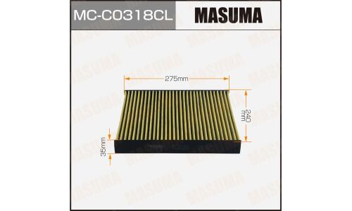Фильтр салонный Masuma, угольный, арт. MC-C0318CL