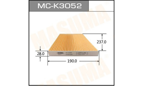 Фильтр салонный Masuma, арт. MC-K3052
