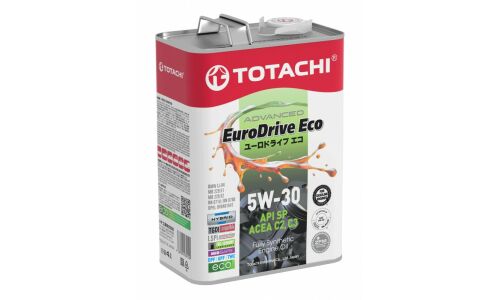 Масло моторное Totachi EuroDrive Eco Advanced 5w30, синтетическое, API SP, ILSAC GF-6A, ACEA C2/C3, универсальное, 4л, арт. E6604