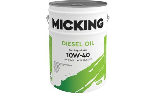Масло моторное Micking Diesel Oil PRO2 10w40, полусинтетическое, API CI-4/SL, ACEA A3/B4/E7, JASO DH-1, для дизельного двигателя, 20л, арт. М1203