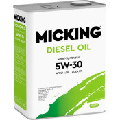 Масло моторное Micking Diesel Oil PRO2 5w30, полусинтетическое, API CI-4/SL, ACEA E7, JASO DH-1, для дизельного двигателя, 4л, арт. M1195