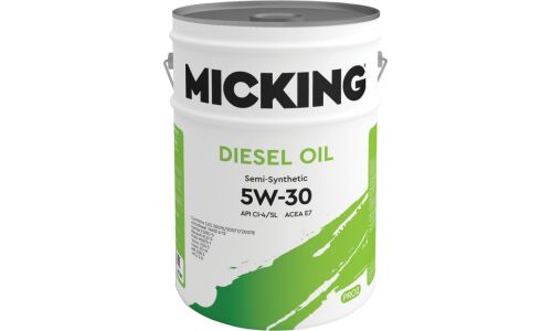 Масло моторное Micking Diesel Oil PRO2 5w30, полусинтетическое, API CI-4/SL, ACEA E7, JASO DH-1, для дизельного двигателя, 20л, арт. M1197