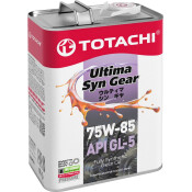 Масло трансмиссионное Totachi Ultima Syn Gear 75w85, синтетическое, API GL-5, для МКПП, дифференциалов и раздаточных коробок, 4л, арт. G3204