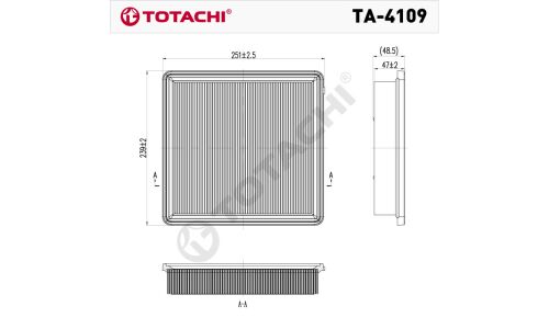 Фильтр воздушный Totachi, арт. TA-4109