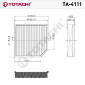Фильтр воздушный Totachi, арт. TA-4111