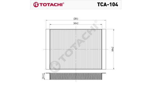 Фильтр салонный Totachi, арт. TCA-104