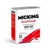 Масло моторное Micking Ecostage MG1 0w20, синтетическое, API SN RC, ILSAC GF-5, для бензинового двигателя, 4л, арт. OIL5002 Масло моторное Micking Ecostage MG1 0w20, синтетическое, API SN RC, ILSAC GF-5, для бензинового двигателя, 4л, арт. OIL5002