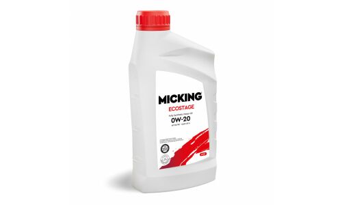 Масло моторное Micking Ecostage MG1 0w20, синтетическое, API SN RC, ILSAC GF-5, для бензинового двигателя, 1л, арт. OIL5001