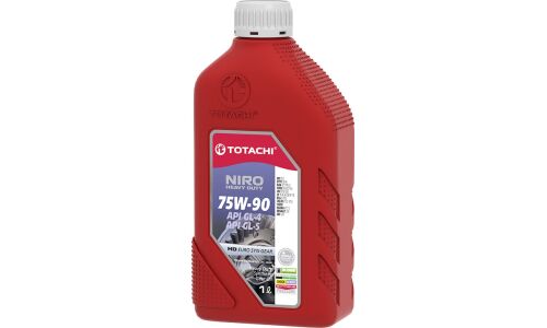 Масло трансмиссионное Totachi Niro Heavy Duty Euro Syn-Gear 75w90, синтетическое, API GL-4/5, для МКПП и гипоидных передач, 1л, арт. 63601