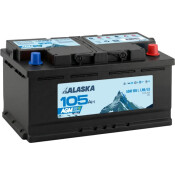 Аккумуляторная батарея ALASKA AGM 105 L LN5/L5 VRLA 105Ah 900A 355*174*190 обр. Аккумуляторная батарея ALASKA AGM 105 L LN5/L5 VRLA 105Ah 900A 355*174*190 обр.