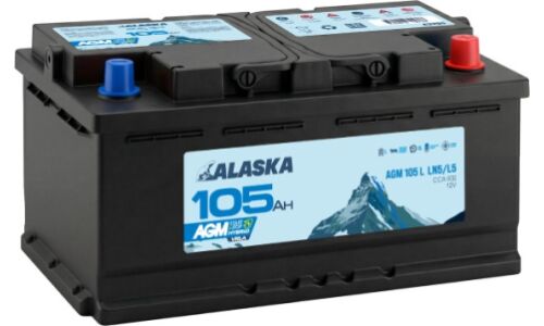 Аккумулятор Alaska AGM LN5/L5(H8) L, 105Ач, CCA 900А, необслуживаемый, арт. A3205