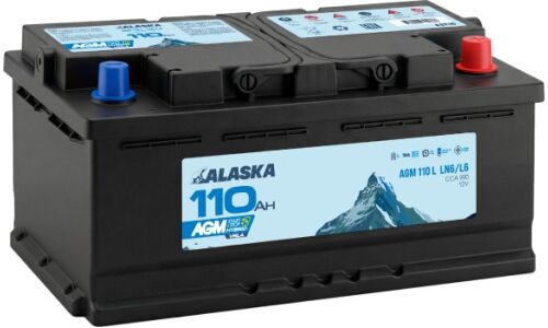 Аккумулятор Alaska AGM LN6/L6(H9) L, 110Ач, CCA 990А, необслуживаемый, арт. A3210