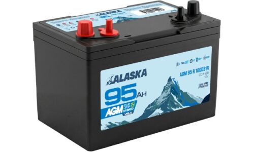 Аккумулятор Alaska AGM 100D31R, 95Ач, CCA 620А, необслуживаемый, двойные клеммы, арт. A3196