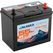 Аккумулятор Alaska EFB N-55/65B24L, 55Ач, CCA 610А, необслуживаемый, арт. A2155 Аккумулятор Alaska EFB N-55/65B24L, 55Ач, CCA 610А, необслуживаемый, арт. A2155