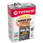 Масло моторное Totachi Hyper ULV 0w16 синтетическое, API SP, ILSAC GF-6B, для бензинового двигателя, 4л, арт. E16004