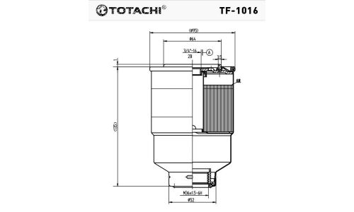 Фильтр топливный Totachi, FC-158, арт. TF-1016