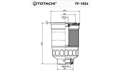 Фильтр топливный Totachi, FC-226, арт. TF-1024