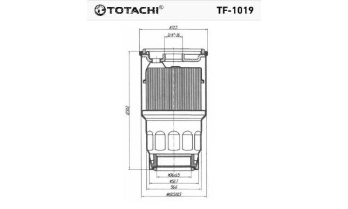 Фильтр топливный Totachi, FC-184, арт. TF-1019