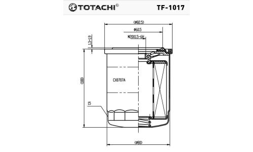 Фильтр топливный Totachi, FC-174, арт. TF-1017
