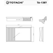 Фильтр воздушный Totachi, арт. TA-1387