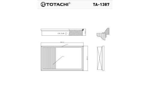 Фильтр воздушный Totachi, арт. TA-1387