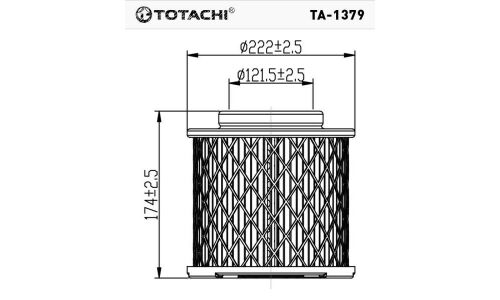 Фильтр воздушный Totachi A-1028, арт. TA-1379