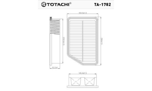 Фильтр воздушный Totachi, арт. TA-1782