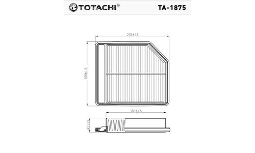 Фильтр воздушный Totachi, арт. TA-1875