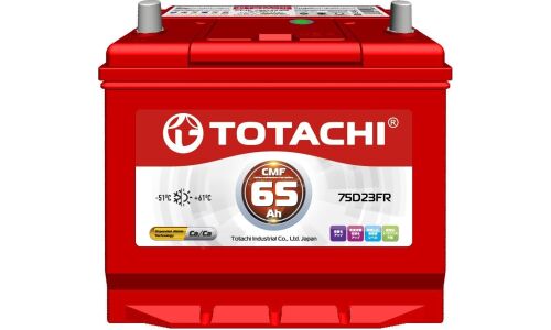 Аккумулятор Totachi CMF 75D23FR, 65Ач, CCA 600А, необслуживаемый, арт. 90565