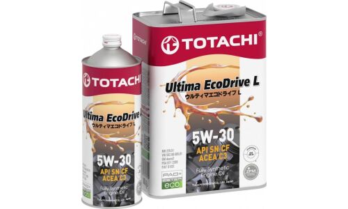 Масло моторное Totachi Ultima EcoDrive L 5w30, синтетическое, API SN/CF, ACEA C3, универсальное, акция 4+1л, арт. 12105
