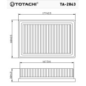 Фильтр воздушный Totachi, арт. TA-2843