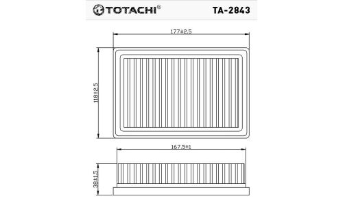 Фильтр воздушный Totachi, арт. TA-2843