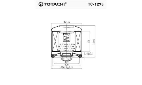 Фильтр масляный Totachi C-418, арт. TC-1275