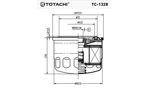 Фильтр масляный Totachi, арт. TC-1328