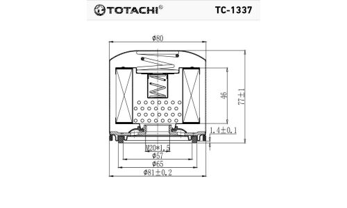 Фильтр масляный Totachi, арт. TC-1337