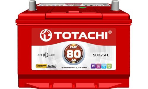 Аккумулятор Totachi CMF 90D26FL, 80Ач, CCA 670А, необслуживаемый, арт. 4589904525735/90080