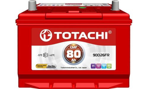 Аккумулятор Totachi CMF 90D26FR, 80Ач, CCA 670А, необслуживаемый, арт. 90180