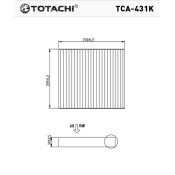 Фильтр салонный Totachi, угольный, арт. TCA-431K
