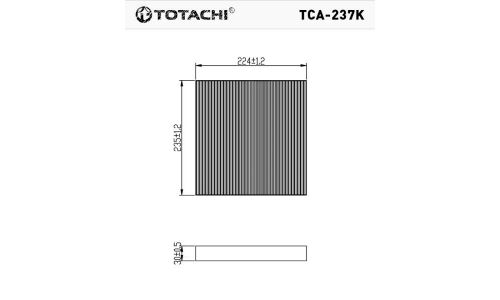 Фильтр салонный Totachi AC-806EX, угольный, арт. TCA-237K