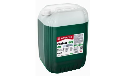 Антифриз Totachi Niro Coolant Green, G11, зелёный, -40°C, 20кг, арт. 43220