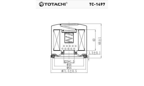 Фильтр масляный Totachi, арт. TC-1497