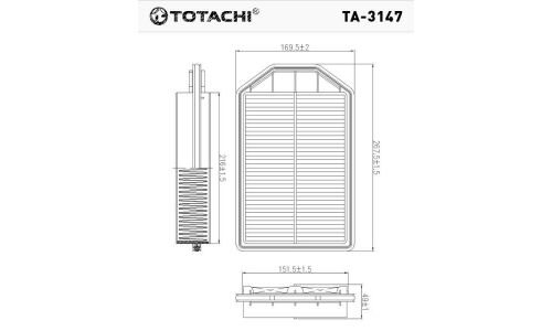 Фильтр воздушный Totachi, арт. TA-3147