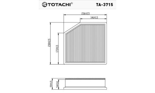 Фильтр воздушный Totachi, арт. TA-3715
