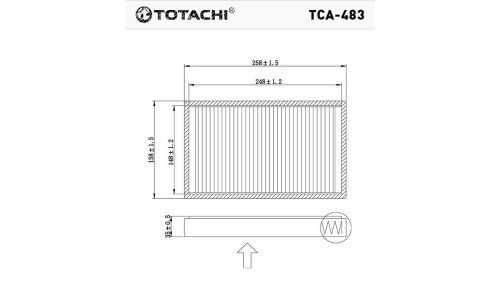 Фильтр салонный Totachi, арт. TCA-483